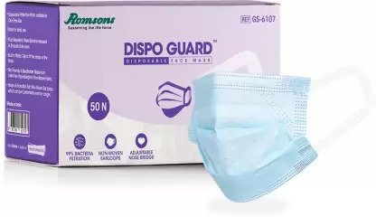 mask 3 ply romsons dispogaurd